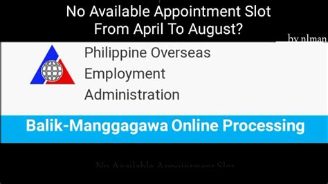 bmonline ph appointment|POEA extends balik.